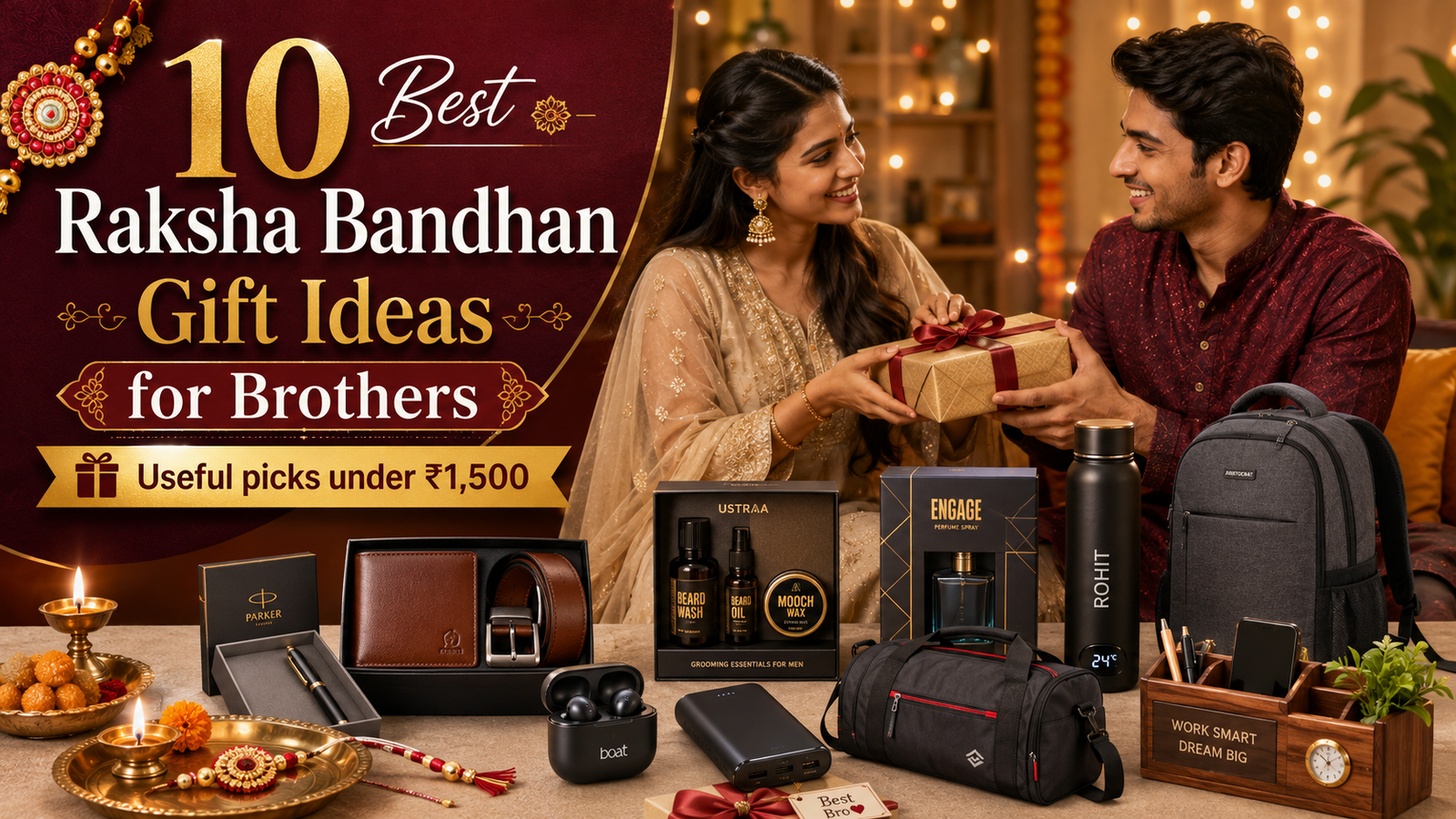 10 Best Raksha Bandhan Gifts for Brothers Under ₹1,500